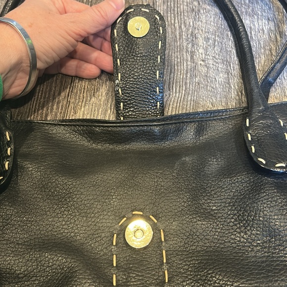 Desmo Black Shoulder Bag made in Italy - Picture 3 of 13